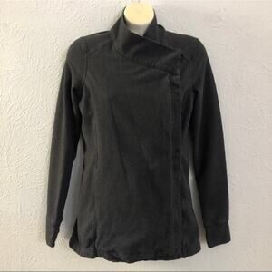 Lululemon Heathered Black Gray Coast Wrap II French Terry Long Sleeve Jacket 4